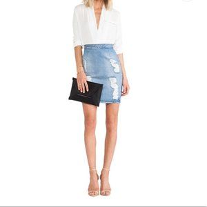 Lovers + Friends Miles Pencil Denim Skirt Size 26